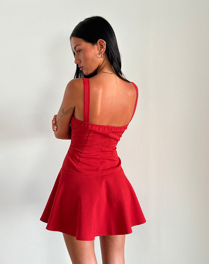 Image von Audra Minikleid in Rot