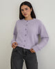 Image of Audrina Strickjacke aus flauschigem Strick in staubigem Flieder