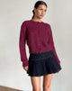 Bild von Audrina Strickjacke in flauschigem Burgund