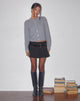 Image of Audrina Strickjacke aus flauschigem Strick Grau