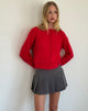 Bild von Audrina Strickjacke in flauschigem Rot