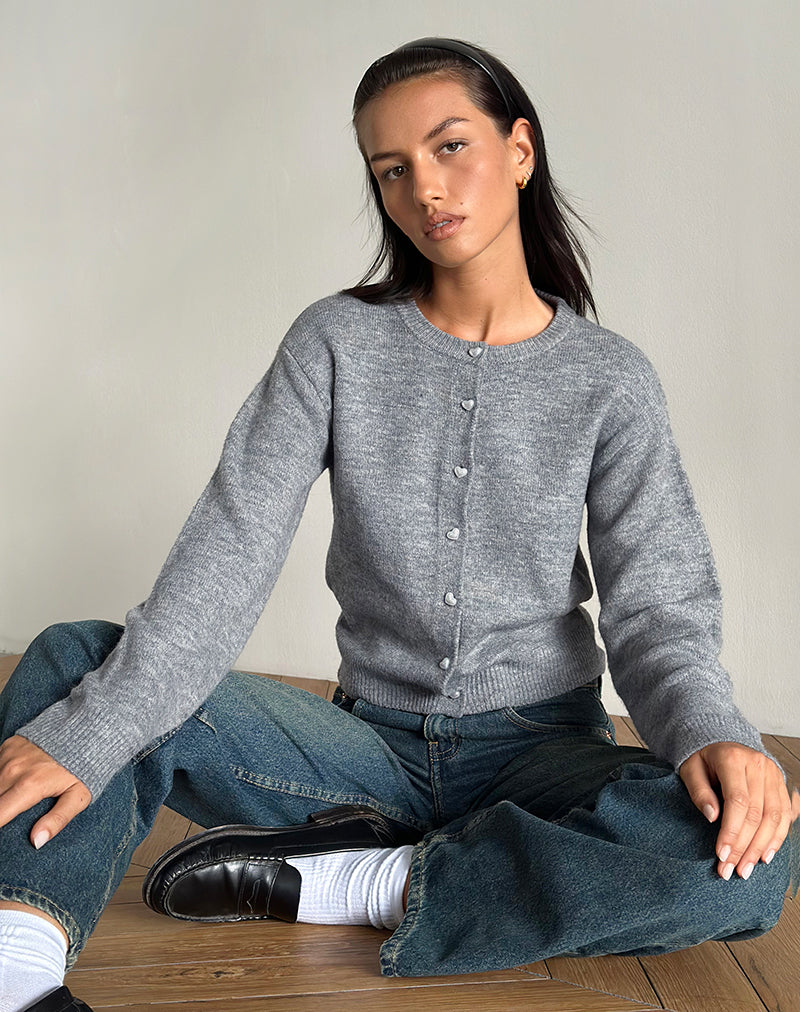Bild von Aura Cardigan in staubigem Grau