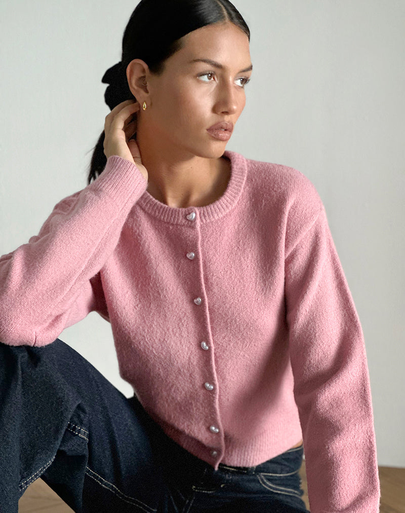 Bild von Aura Cardigan in staubigem Rosa