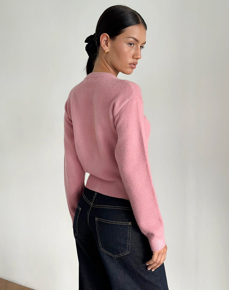 Bild von Aura Cardigan in staubigem Rosa