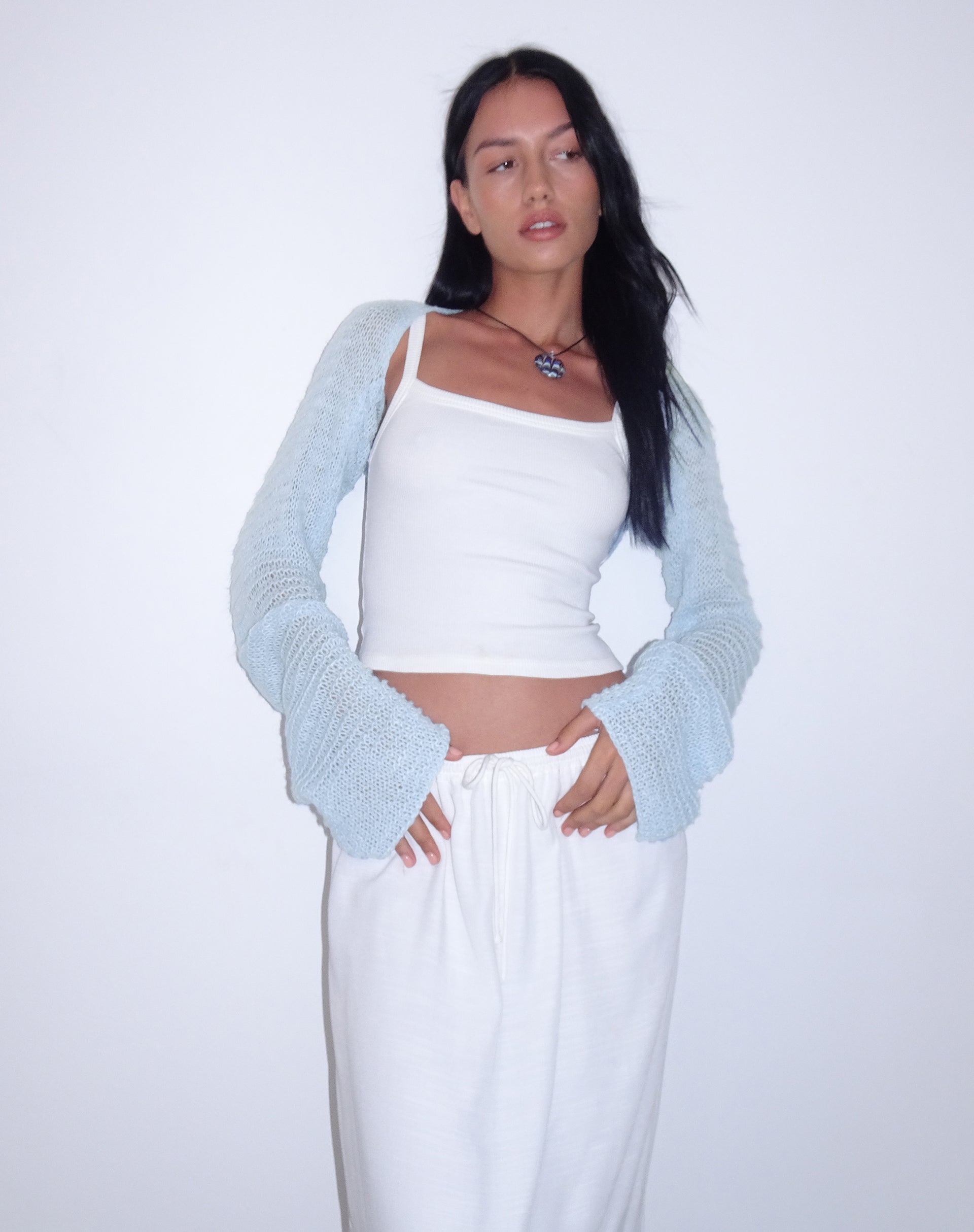 Image of Nobila Shrug Top in Baby Blau