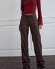 Bild von Ganta Slim Trouser in Stripe Chocolate Brown