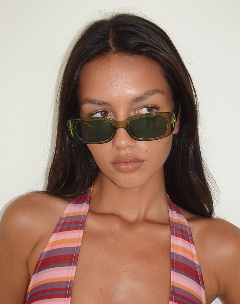 Rustina Sonnenbrille in opakem Grün