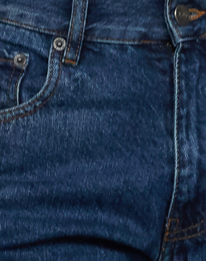 Mid Rise Awkward Parallel Jeans in Mid Blue Gebraucht