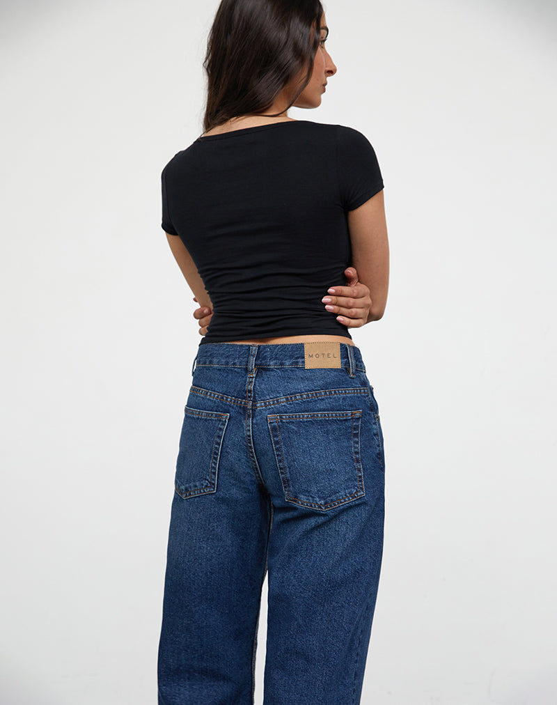 Bild von Low Rise Awkward Parallel Jeans in Mid Blue Used