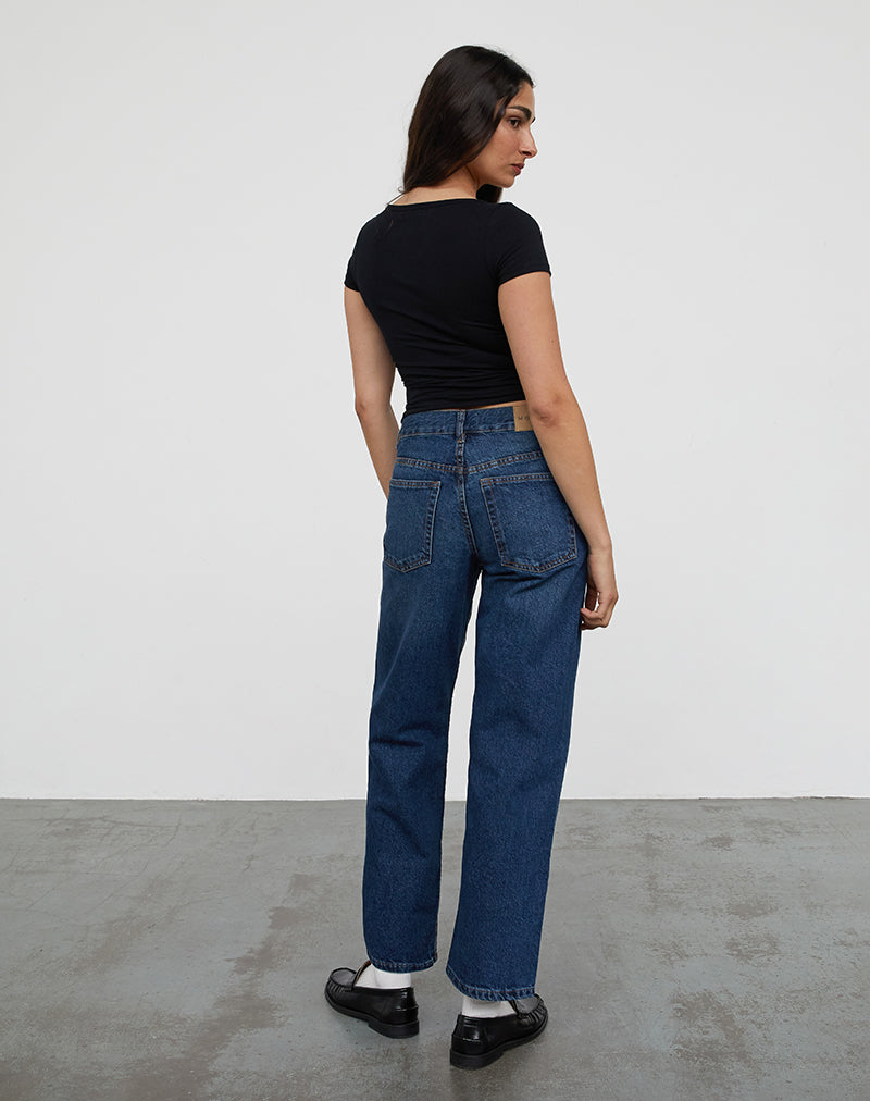 Bild von Low Rise Awkward Parallel Jeans in Mid Blue Used