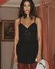 Image of Axely Gerafftes Minikleid aus Chiffon Schwarz