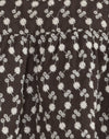  Broderie mit Blumenmuster Braun