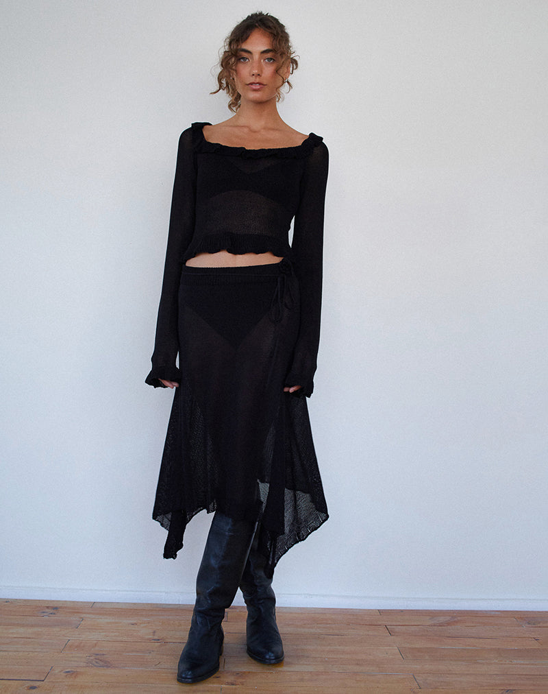 Image of Tierra Feinstrick Midirock in Schwarz