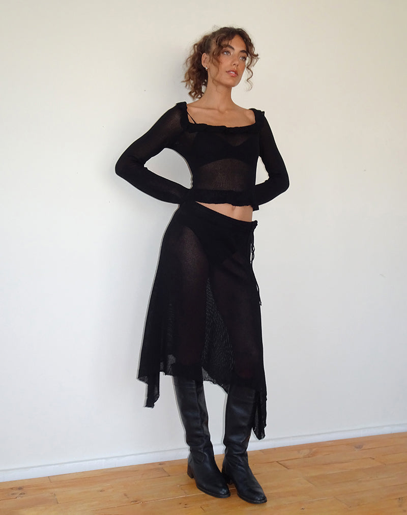 Image of Tierra Feinstrick Midirock in Schwarz