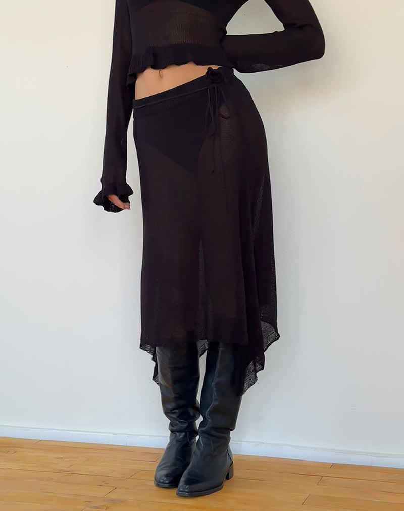 Image of Tierra Feinstrick Midirock in Schwarz