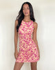 Image of Ayana Rückenfreies Minikleid aus dunkler Wildblume Cantaloupe