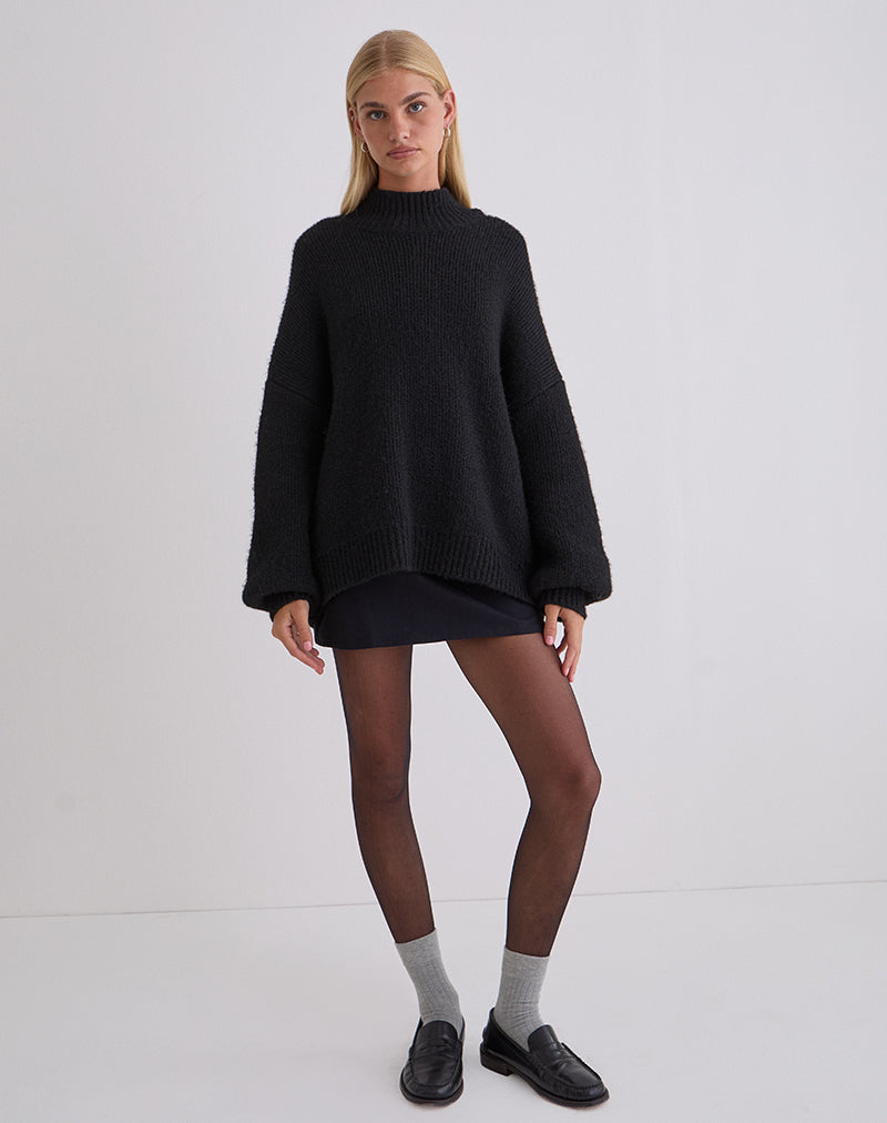 Amato Pullover in Übergröße in Schwarz