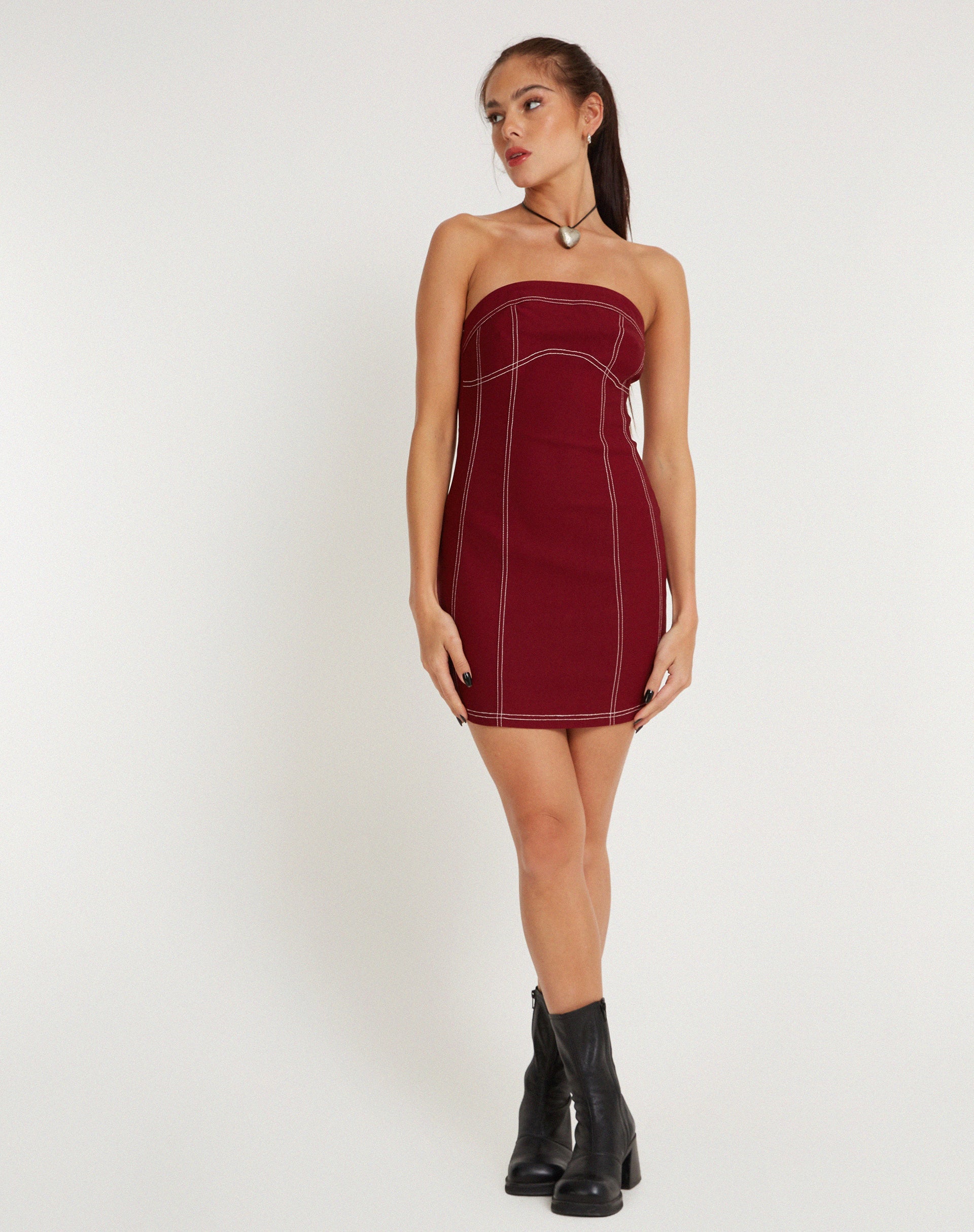 Image of Baladis Minikleid in Tailoring Redwood