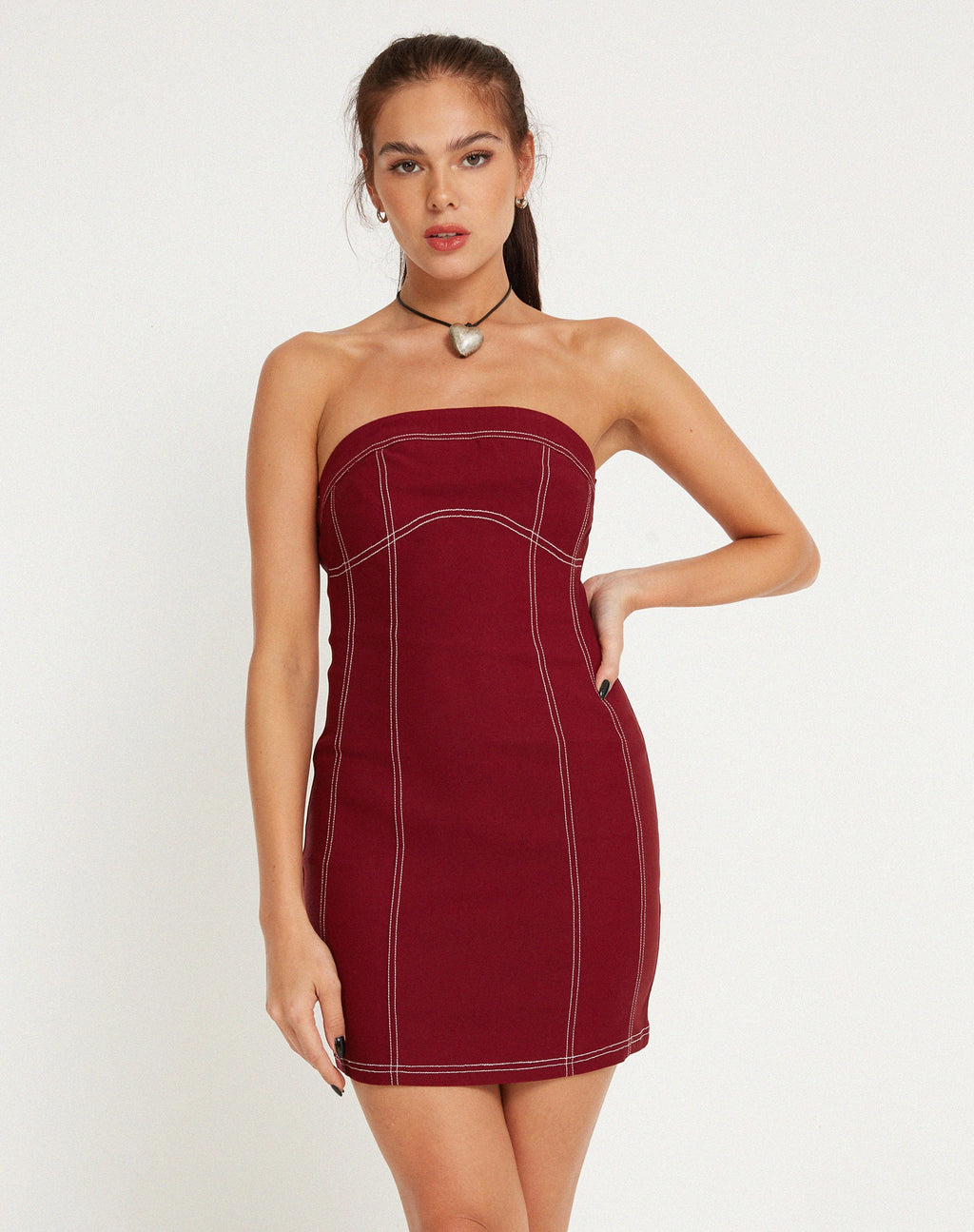 Baladis Minikleid in Tailoring Redwood