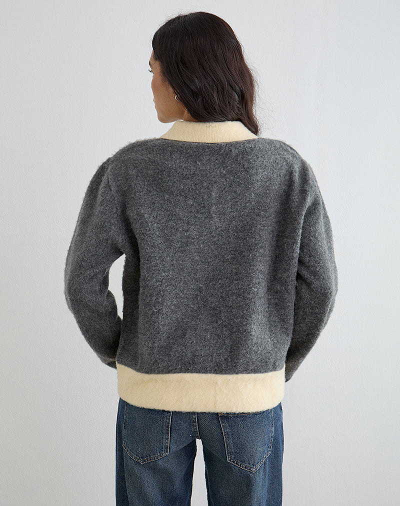 Bild von Balamoa Jumper in Strickgrau und Creme