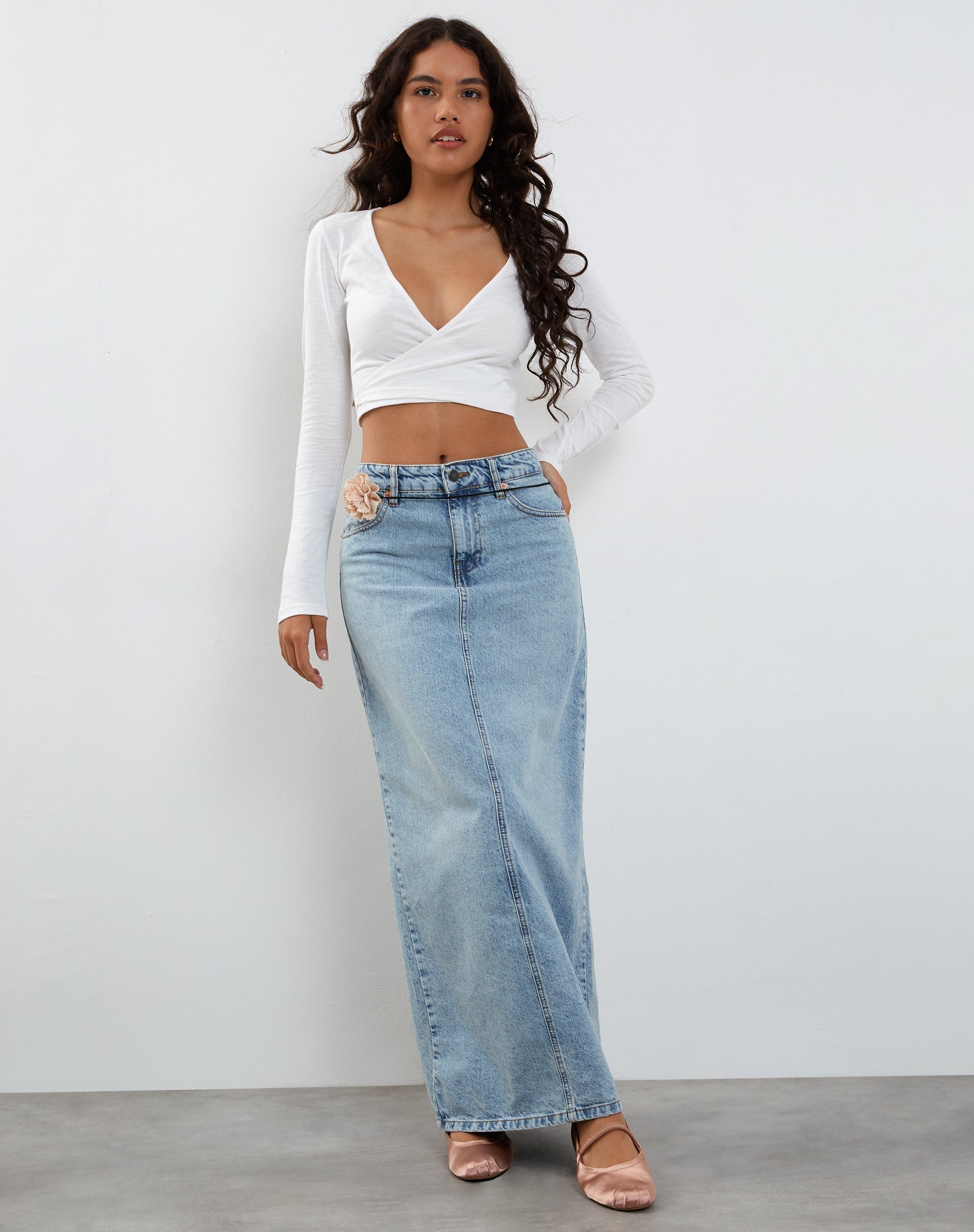 Bild von Ballet Wrap Top aus weißem Jersey