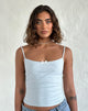 Bild von Barlyn Cami Top in Blau und Weiß gestreift