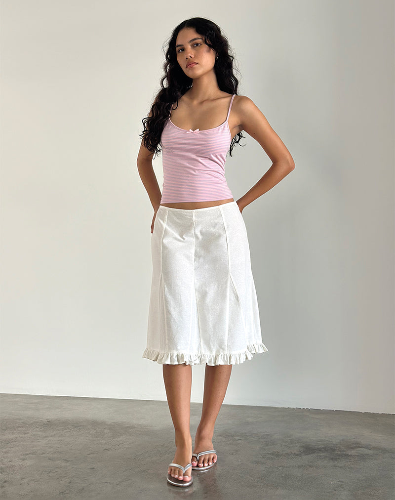 Abbildung des Barlyn Cami Tops in Pink und Blau gestreift