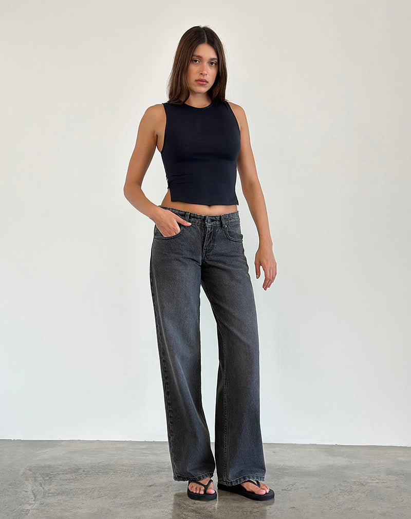 Bild von Baruna Tie Back Top in Schwarz