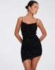 IMAGE OF Batia Bodycon Kleid in Zebraflock Schwarz