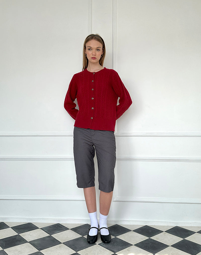 Image of Bavana Strickjacke in Tiefrot