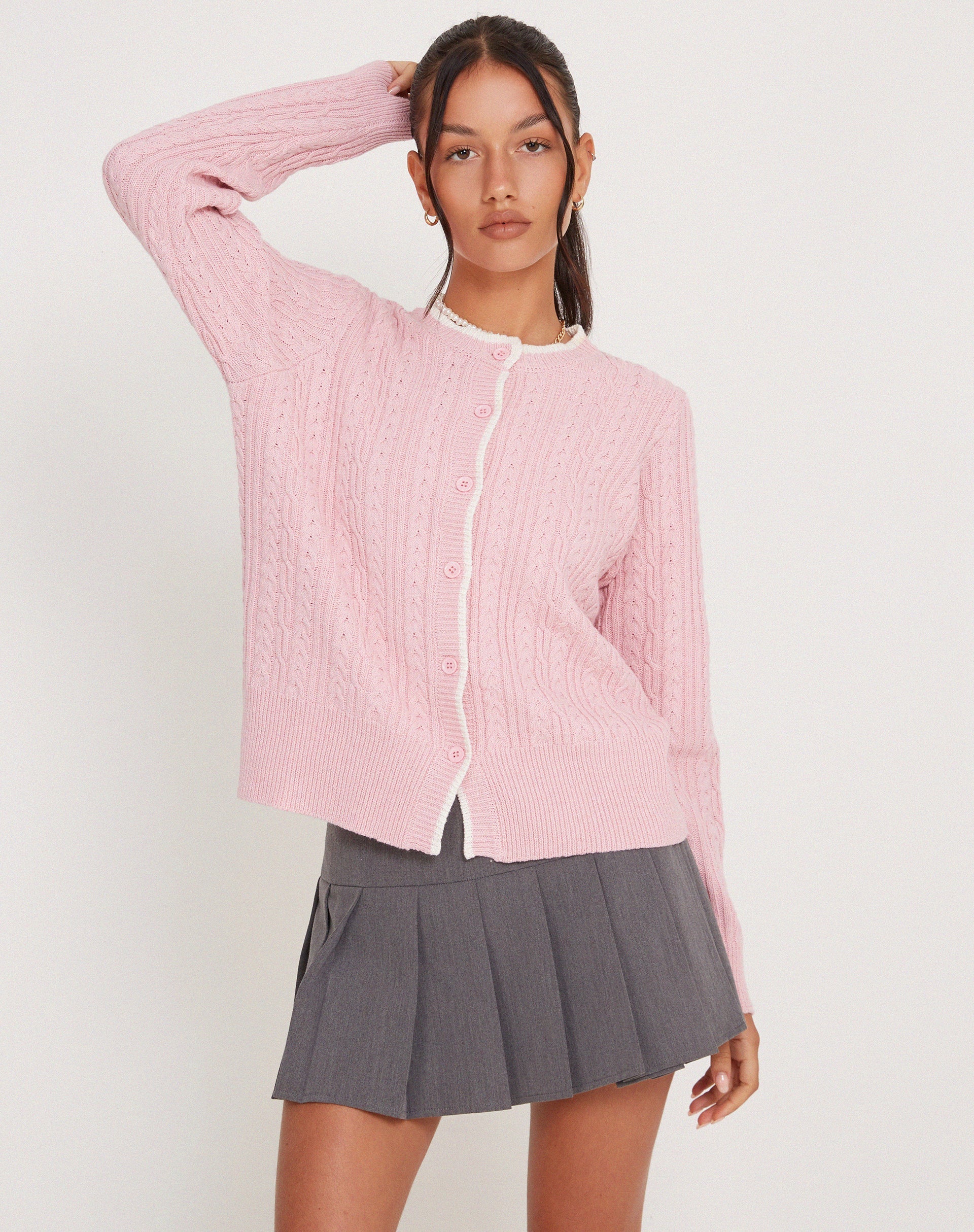 Abbildung der Bavana Strickjacke in Rosa