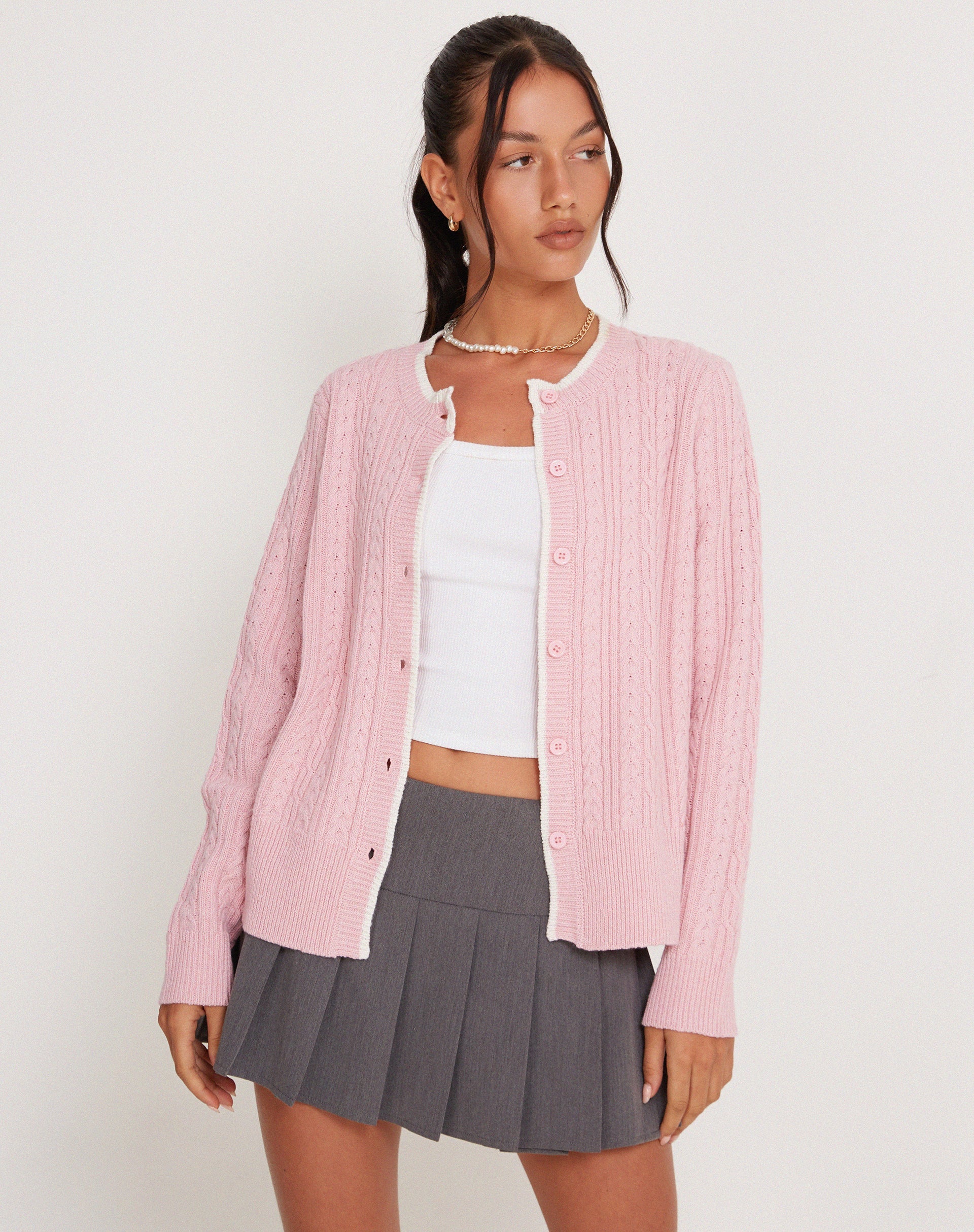 Abbildung der Bavana Strickjacke in Rosa