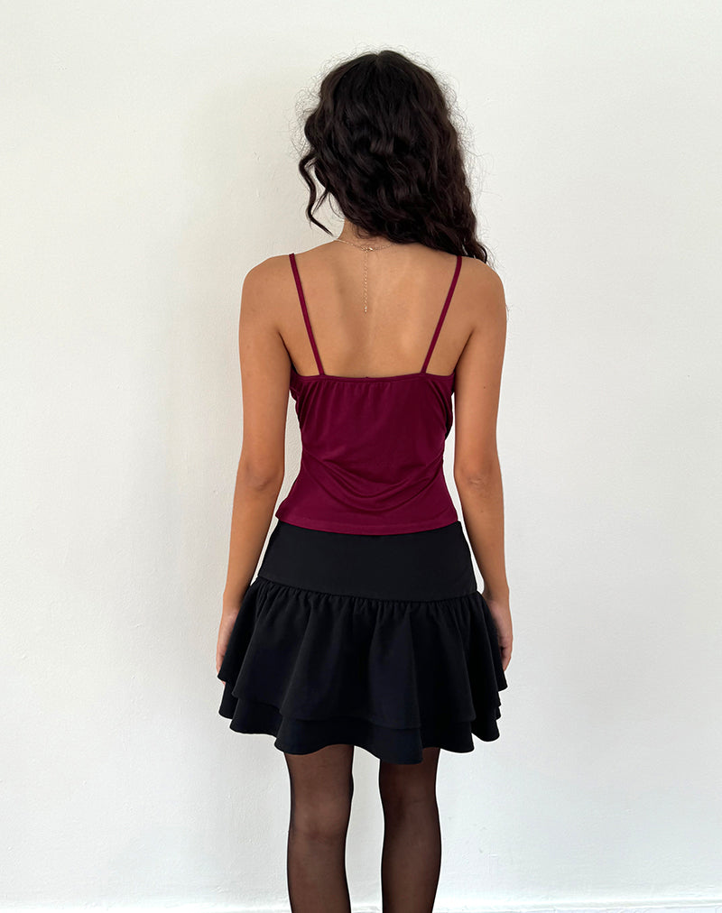 Bild von Bea Cross Front Top in Burgundy