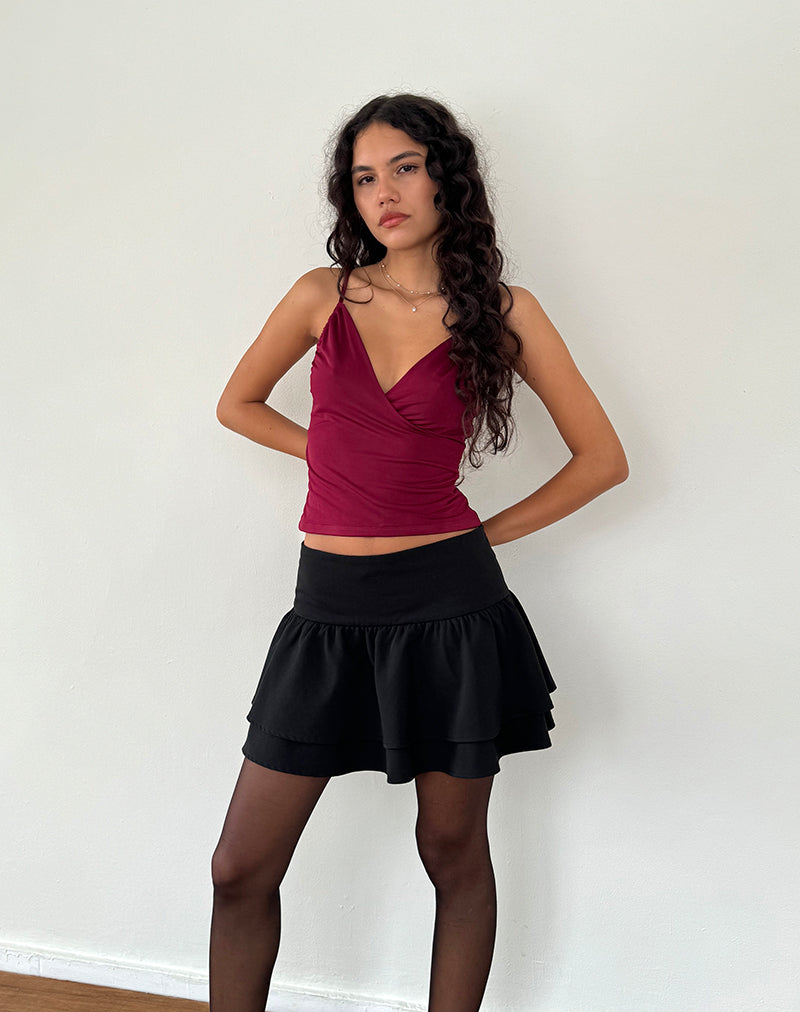 Bild von Bea Cross Front Top in Burgundy