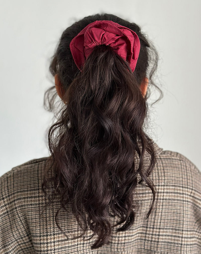 Bel Oversized Scrunchie in Adrenalinrot