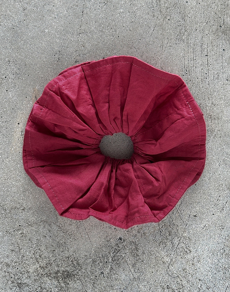 Bel Oversized Scrunchie in Adrenalinrot