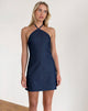 Bild von Belinda Minikleid mit Rollkragen aus Denim Chambray Indigo