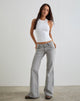 Bild von Bell Bottom Low Rise Flare Jeans in Bleached Grey
