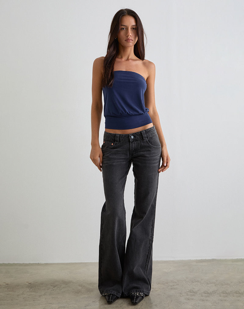 Bild von Bell Bottom Low Rise Flare Jeans in Vintage Schwarz