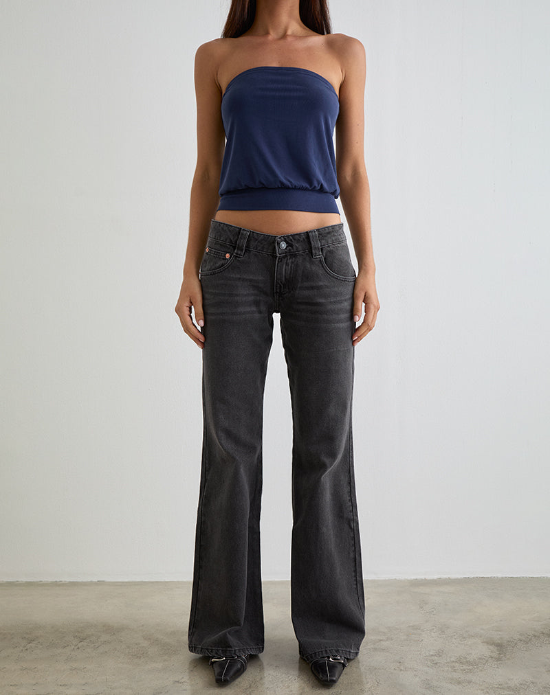 Bild von Bell Bottom Low Rise Flare Jeans in Vintage Schwarz
