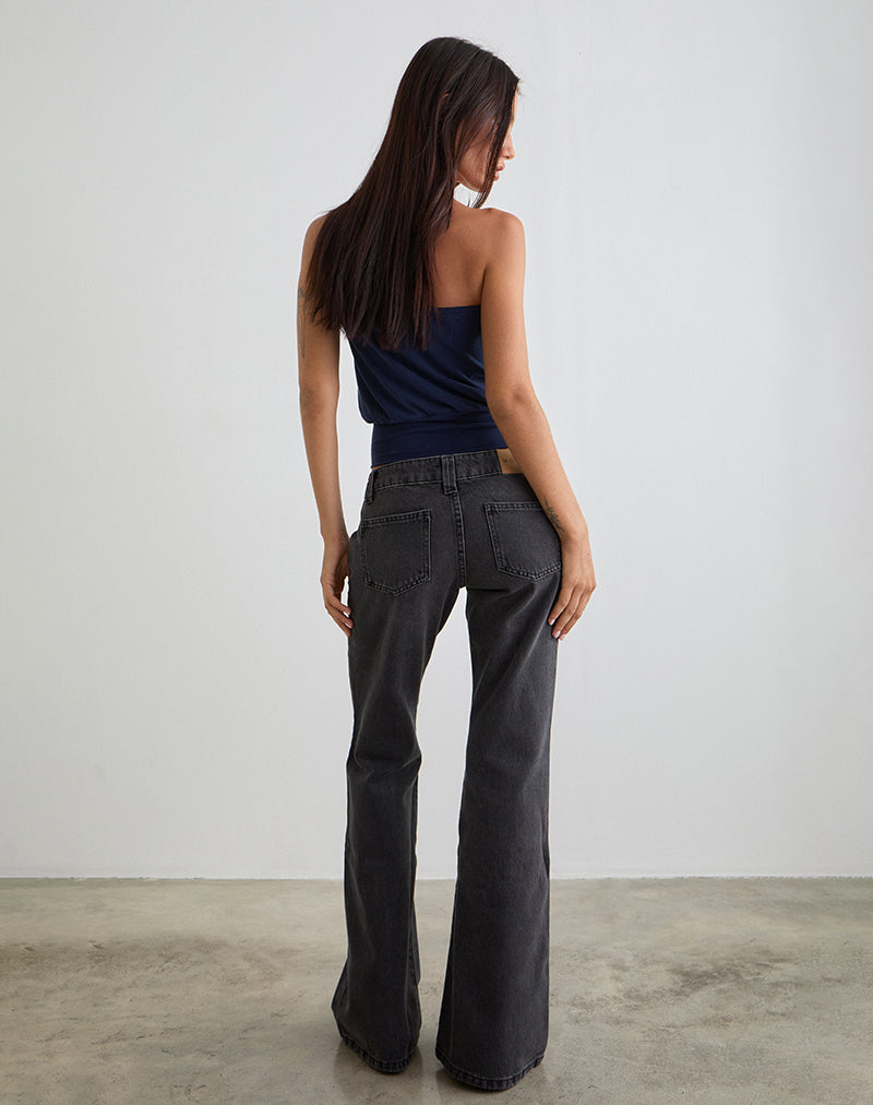 Bild von Bell Bottom Low Rise Flare Jeans in Vintage Schwarz