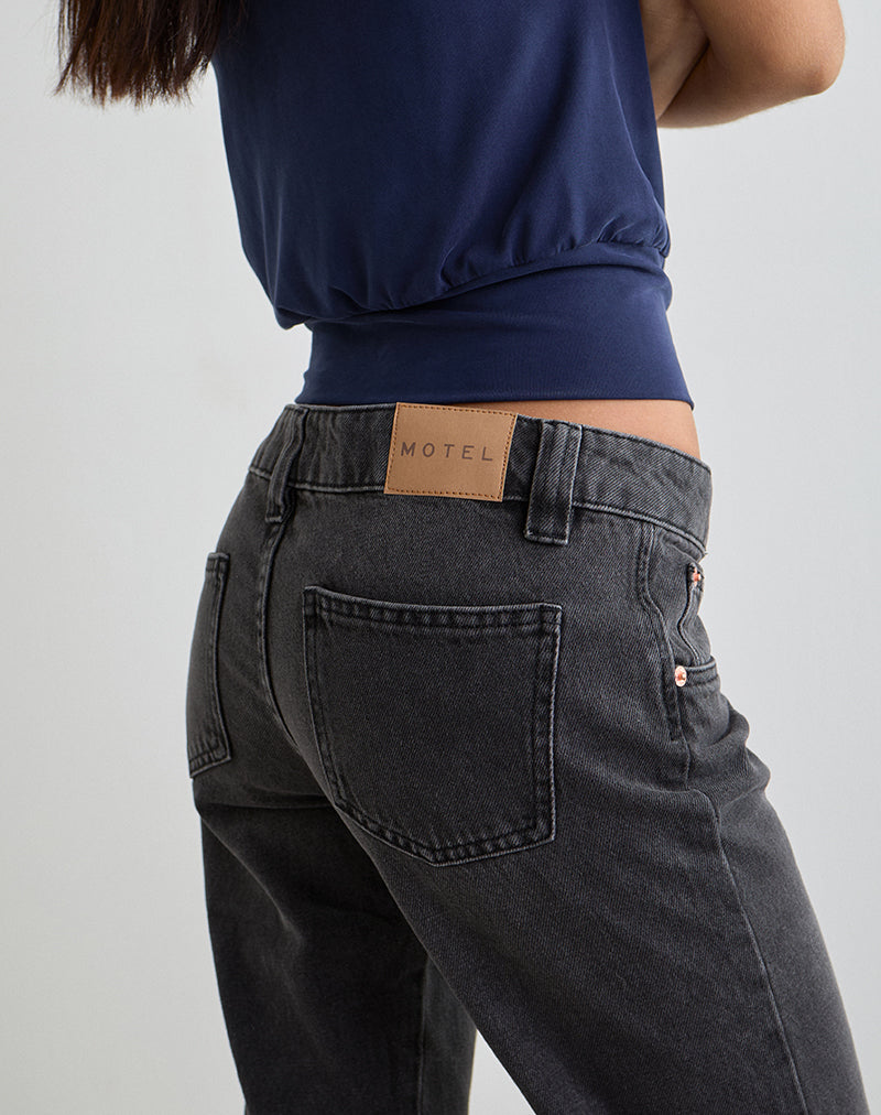 Bild von Bell Bottom Low Rise Flare Jeans in Vintage Schwarz