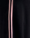 Schwarz mit rosa Seitenstreifen
