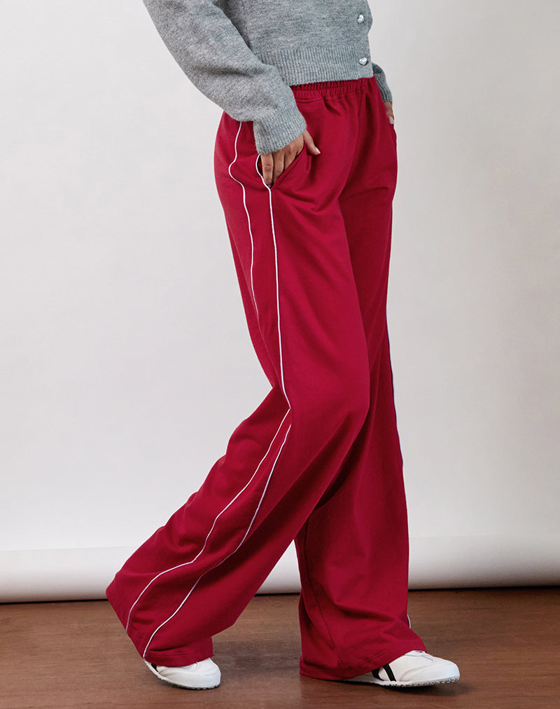 Benton Jogger in Adrenalinrot mit violettem Einband