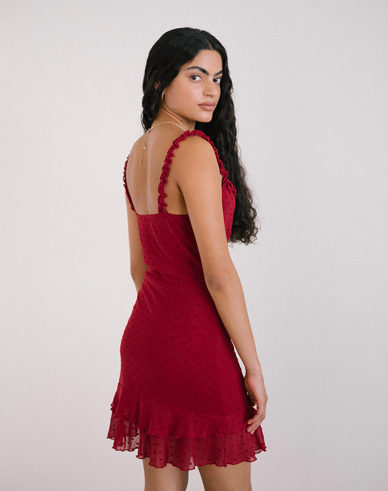 Bild von Bestari Minikleid in Basic Polka Cherry