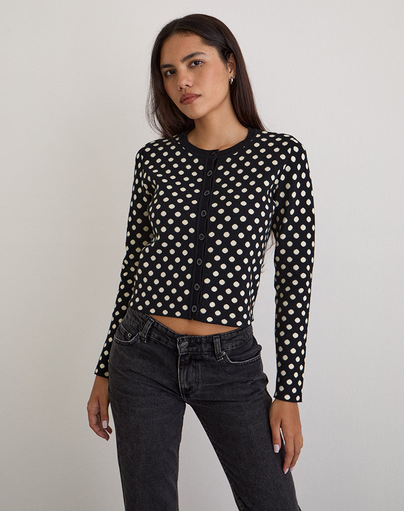 Bild von Bhavina Strickjacke in Mono Polka