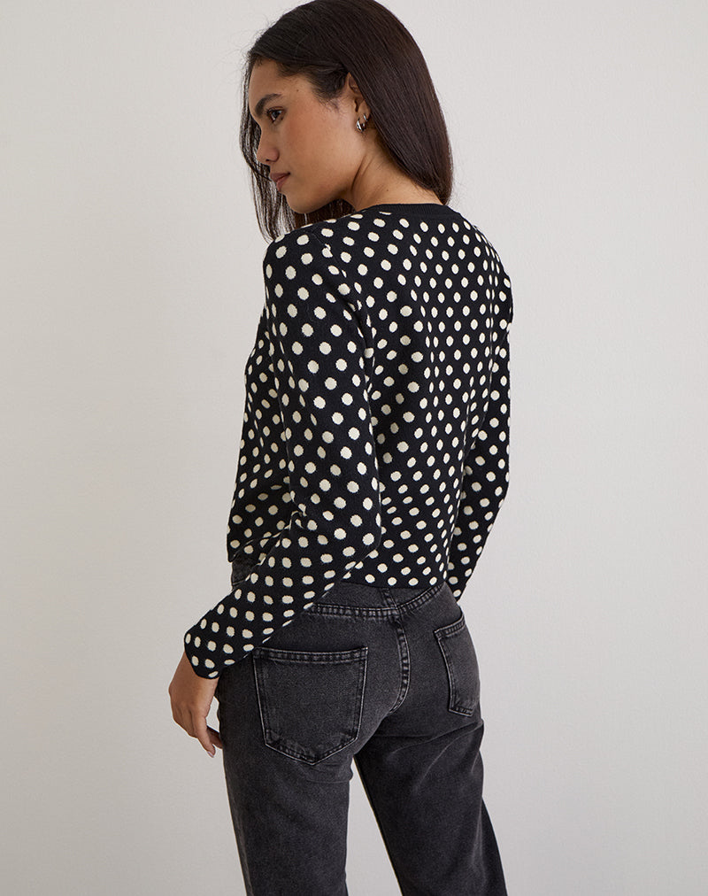 Bild von Bhavina Strickjacke in Mono Polka