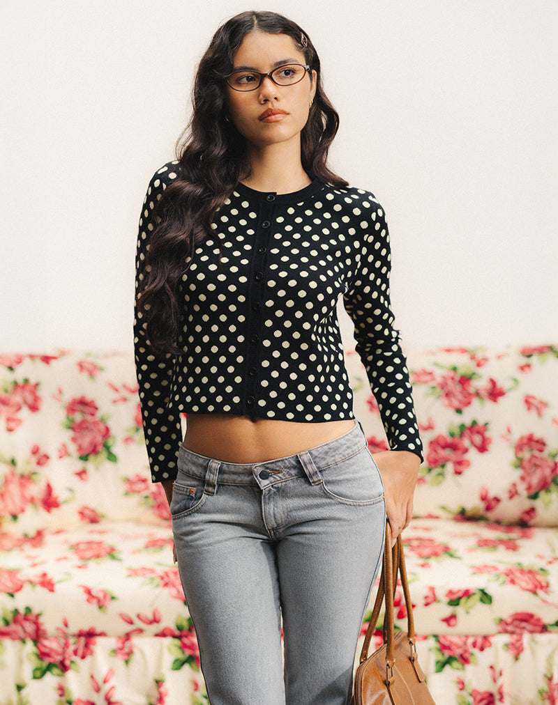 Bild von Bhavina Strickjacke in Mono Polka