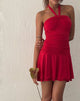 Bild von Bibi Bandeau Neckholder Minikleid in Rot