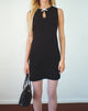 Image of Bibidia Minikleid in Schwarz mit cremefarbener Schleife